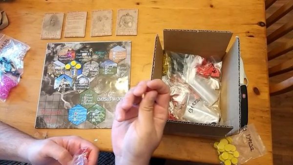 Wizards' War game pieces unboxing