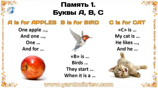 Шаг 16. Память «А-F» (курс «Ускоренное обучение чтению: АВС») (Ярослав Дмитриев) смотреть онлайн