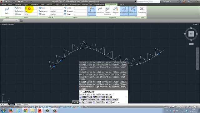 AutoCAD Dersleri #31 | Path Array (Yol Boyunca Çoğaltma) смотреть онлайн