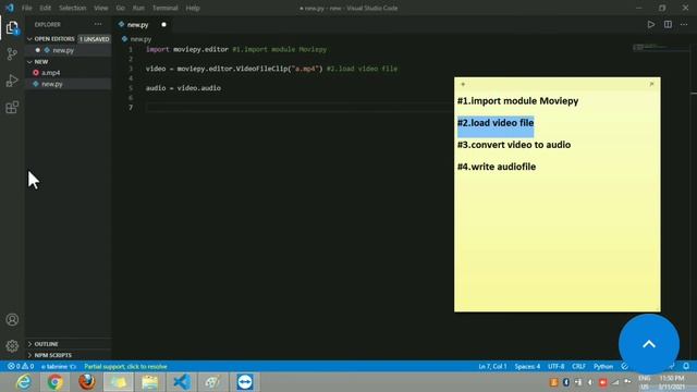 Video File convert to Audio using Moviepy Module | Python | Step by Step Description смотреть онлайн