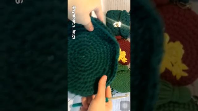 Круглая трикотажная сумка. Сумка току. Сумка токып уйрену. Сумка своими руками. Круглая сумка смотреть онлайн