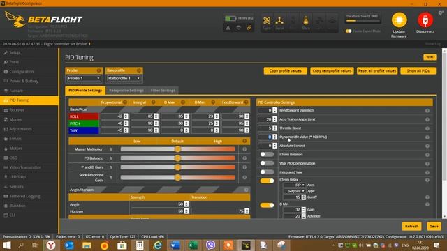 Обзор новых изменений в прошивке Betaflight 4.2 и их настройка.