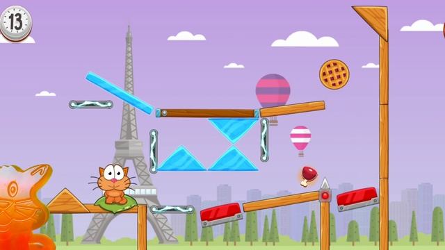 Котик Кексик играет в игру Кот вокруг света или Накорми кота #2 / Город Париж