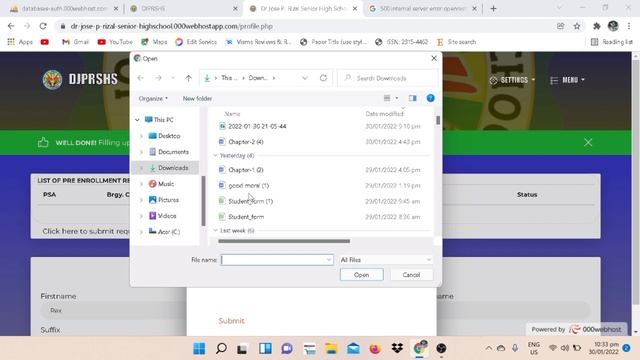 Dr. Jose P. Rizal Senior High School Online enrolment System user side смотреть онлайн