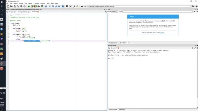 Classes and objects in Python with Spyder IDE смотреть онлайн