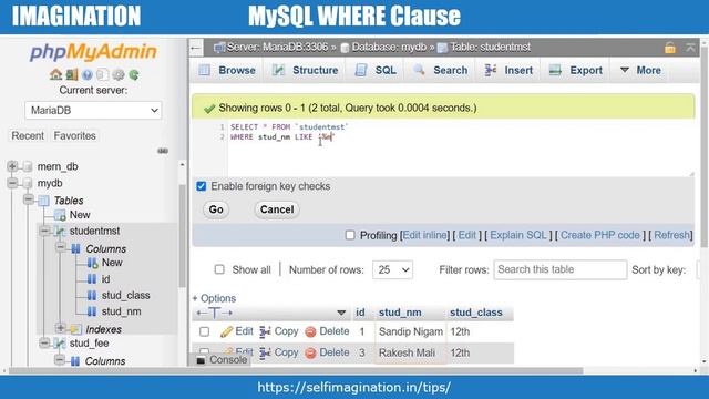 Where Clause in MySQL | Filter Table Rows | Join, Operators, Like, Between, In, Not #7 | SQL WHERE смотреть онлайн
