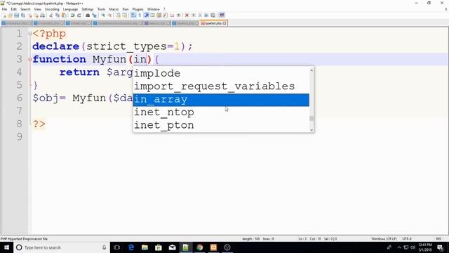 Oop in PHP Typehint смотреть онлайн