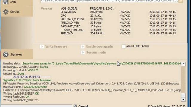 Huawei P30 PRO (VOG-AL10) downgrade And Convert To (VOG-l29) And OEM Write смотреть онлайн