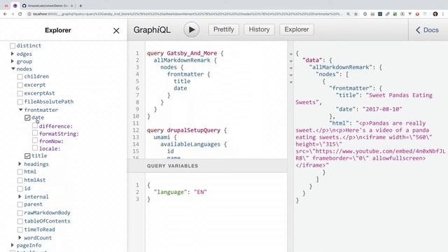 Gatsby and GraphQL Schema Stitching with Drupal смотреть онлайн