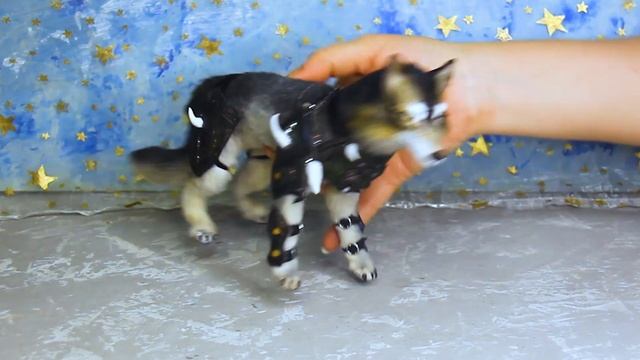 Волк, подвижная игрушка в смешанной технике смотреть онлайн