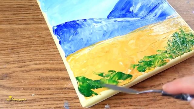 Как нарисовать маки \ рисуем пейзаж с маками \ кайф! смотреть онлайн