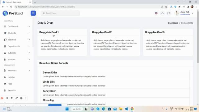 Bootstrap 5 School Management Free Admin Dashboard Template 7 смотреть онлайн