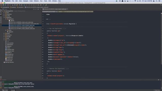 Laravel To Do App: CREATE DATABASE MIGRATIONS (5/25) смотреть онлайн