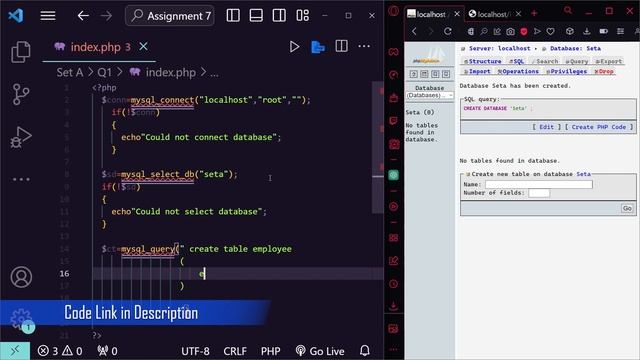 PHP Script Tutorial: Creating an Employee Table and Displaying Confirmation Messages смотреть онлайн