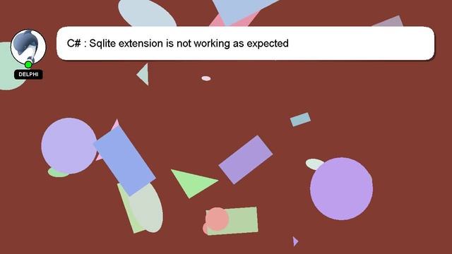 C# : Sqlite extension is not working as expected смотреть онлайн