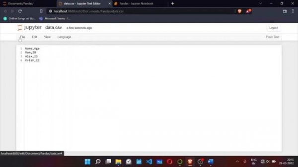 File not found Error  No such file or directory data.csv | Python | Data Science | Aryadrj | IT