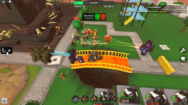 Engineer and Golden Minigunner Solo Hardcore Roblox Tower Defense Simulator смотреть онлайн