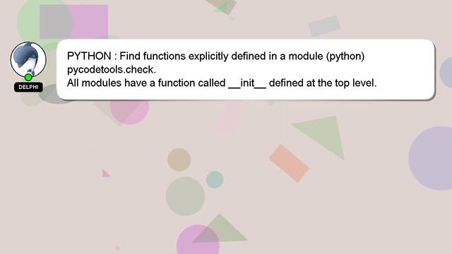 PYTHON : Find functions explicitly defined in a module (python) смотреть онлайн