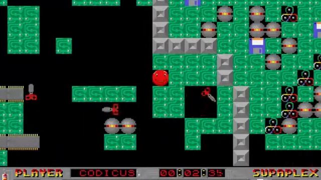 Supaplex - Pre-ignition! - Level 61 Прохождение игры Supaplex (original) смотреть онлайн