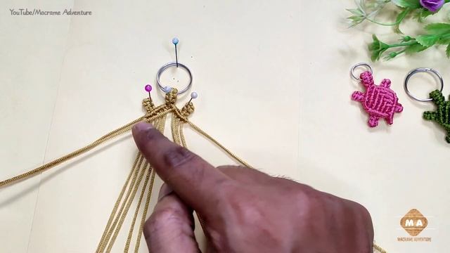 DIY Handmade Macrame keychain Turtle animal | DIY Macrame Tortoise смотреть онлайн