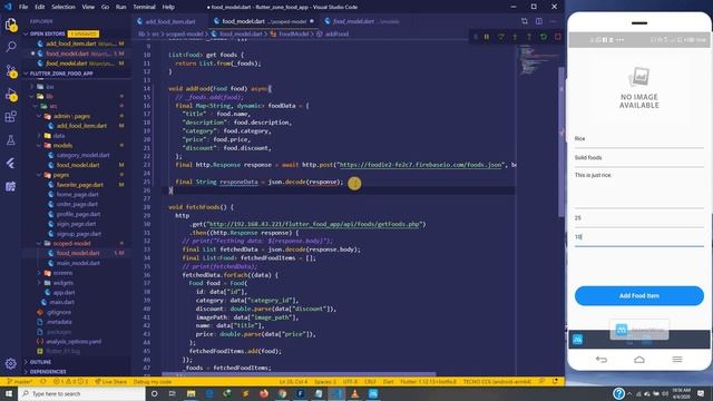 Food Delivery App - 22 : Adding Data Into Firebase Using Firebase Restful Web API смотреть онлайн
