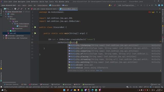 How to Create a Discord Bot with Java Discord API смотреть онлайн
