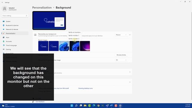 How to put two different wallpapers on two monitor Windows 11 ? смотреть онлайн