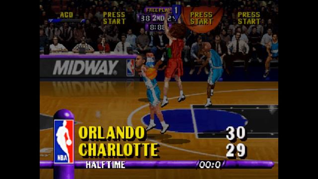 NBA Hangtime PSX - Orlando Magic vs Charlotte Hornets (1080p/60fps) смотреть онлайн