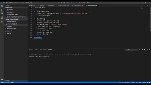 How to connect oracle database using python | python database connectivity | CRUD Operation смотреть онлайн