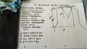 Как правильно рассчитать убавки для V образного выреза горловины.вязание спицами.расчет петель.