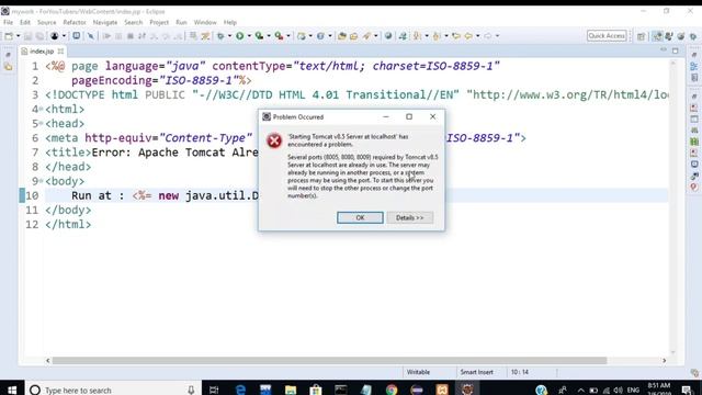 'Starting tomcat v8.5 Server at localhost' encountered a problem. Solution in Hindi смотреть онлайн