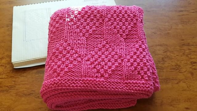 ДЕТСКИЙ ПЛЕД СПИЦАМИ// Схема узора смотреть онлайн