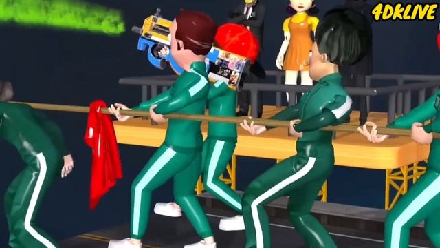 Nick Family Play Red Light Squid Game - Meme Dance Song COVER смотреть онлайн
