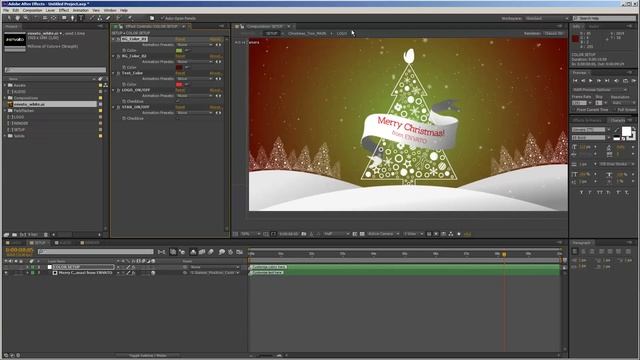 Modern Christmas Greetings Customization - After Effects Tutorial смотреть онлайн