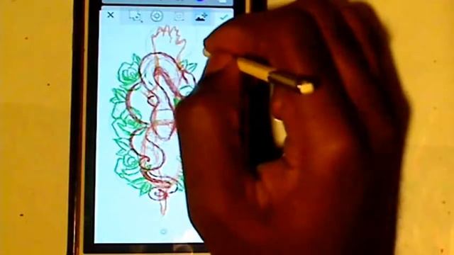 Drawing a Snake Tattoo Design | Digital Art | Time Lapse смотреть онлайн