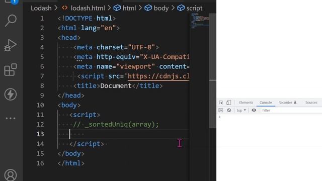 lodash sortedUniq() || remove dublicate values from array || get sorted array #lodash #javascript смотреть онлайн