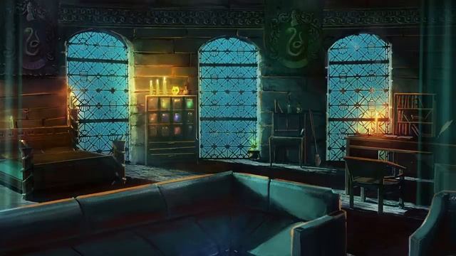 Harry Potter Inspired ASMR - ? Slytherin Dormitory ? - Calming Underwater Magic Ambience