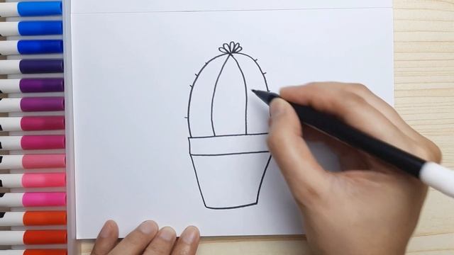 Easy Step by Step Drawing for Children - CACTUS 1 || Menggambar dan Mewarnai Kaktus 1 смотреть онлайн