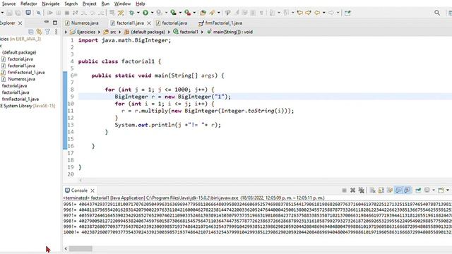 EjerciciosJAVA Ejercicios src factorial java Eclipse IDE 2022 03 18 12 00 14 смотреть онлайн