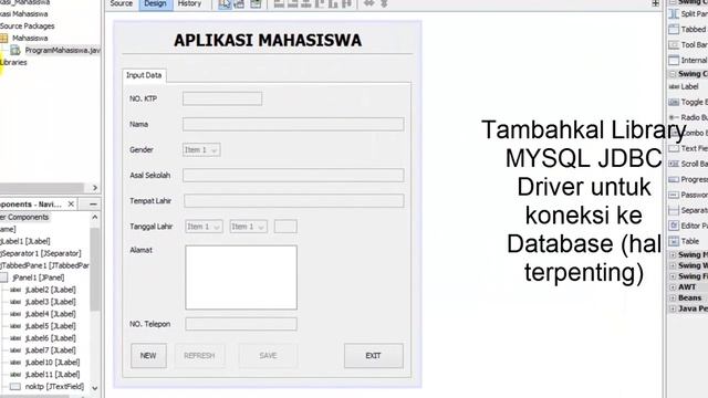 Pembuatan Aplikasi Mahasiswa (Netbeans dan XAMPP) смотреть онлайн
