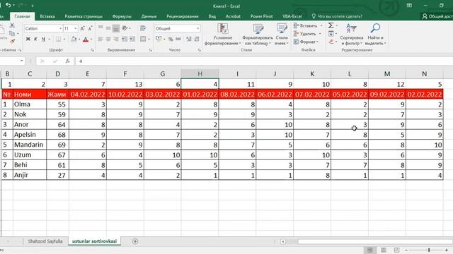MS Excel имкониятларидан бири 015 "Устунларни сортировка килиш" Maydalab tushuntirilgan смотреть онлайн