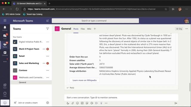 Connect web services to Microsoft Teams with webhooks and Office 365 Connectors смотреть онлайн