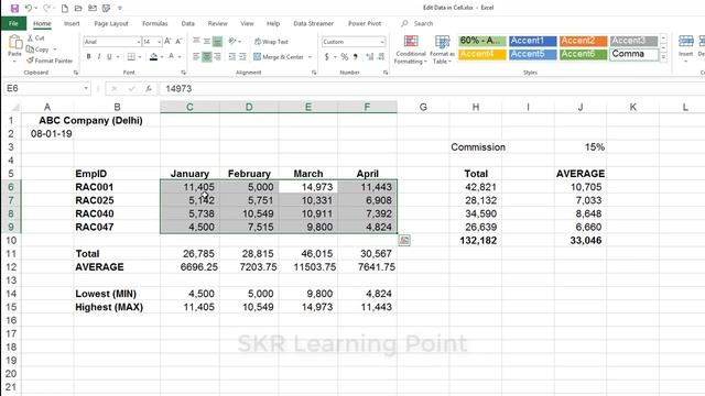 Excel in Hindi- Data Editing in Cells and Range #SkrLearningPoint смотреть онлайн