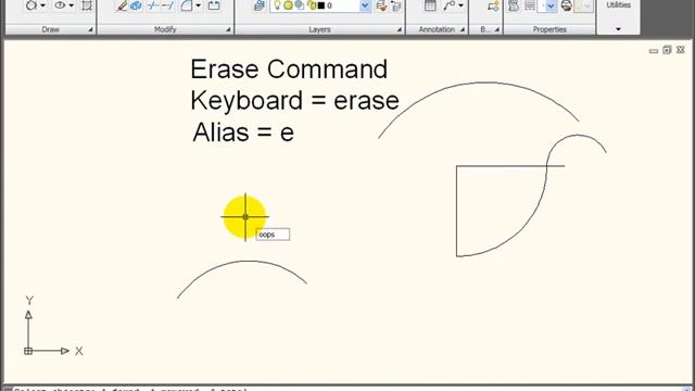 AutoCAD Explained - Using the ERASE Command смотреть онлайн