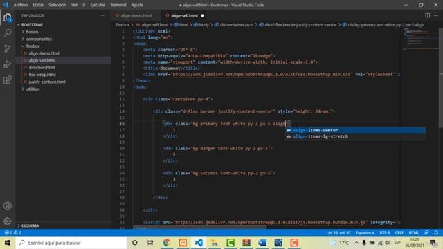 46 - Align Self - Curso aprende Bootstrap 5 desde cero смотреть онлайн