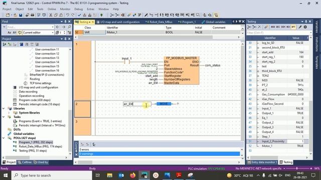 Panasonic PLC Modbus data Read program, Test PLC Panasonic Slave Modbus RTU смотреть онлайн