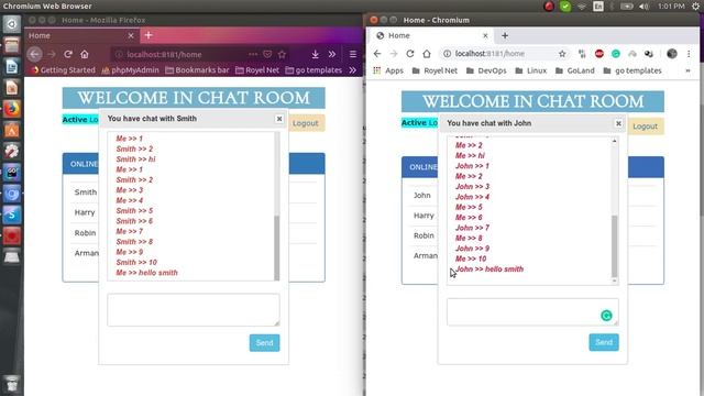 Create Chat App Using Golang Bootstrap jQuery AJAX | Robin Hood Tech смотреть онлайн