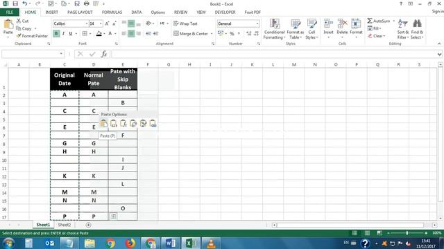 Skip blank cells in Excel, How to skip blank cells while pasting in Excel, How to skip blanks Excel смотреть онлайн