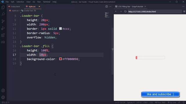 Creating Fantastic Filling Bar Loader In CSS | [English Subtitle] смотреть онлайн