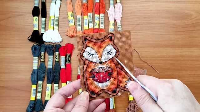 Сравнение мулине DMC и китайских ниточек Sullivans. Вышивка крестиком. смотреть онлайн